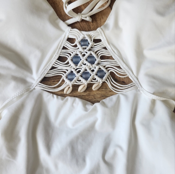 Becca White One Piece Bathing Suit - Picture 2 of 5